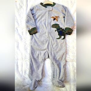 Carter's 9M Boys Dino Onesie Footed PJs